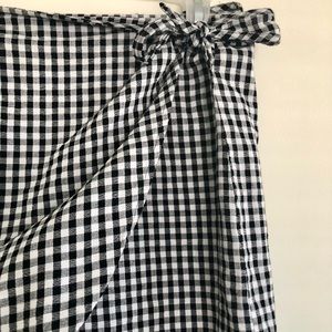 Madewell Checkered Wrap Skirt